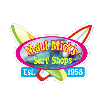 HD Resolution Sticker | Custom | Die Cut Shape | White Vinyl | Removable Adh | 117 to 143 Sq In