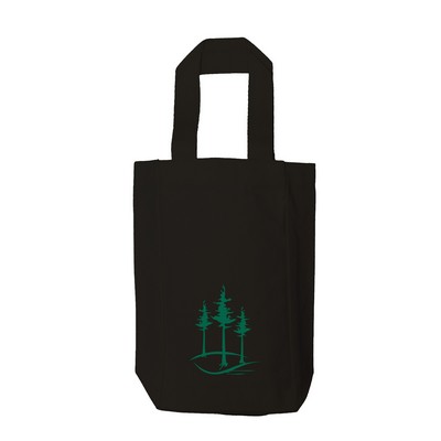 12 Oz. Canvas Double Bottle Wine Tote - 5.5" x 10.5" x 3"