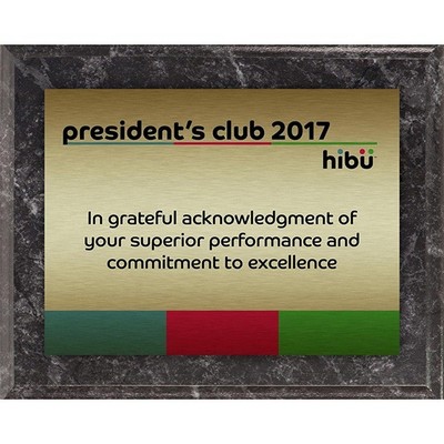 10½" x 13" Sublimated Value Plaque - Black Marble