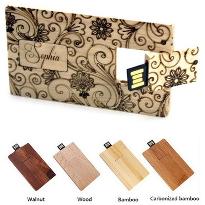 Wooden Card USB Drive - 32GB