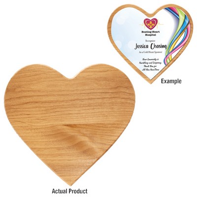 9.5" x 9.25" Alder Heart Plaque