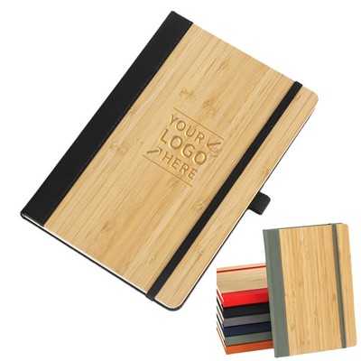 Eco friendly Bamboo Cover A5 Notebook