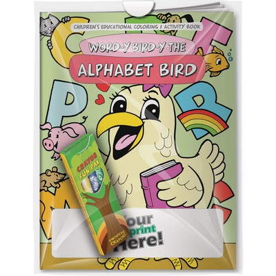 Combo Pack - CB1014 Coloring Book & 4-Pack of Crayons in a Poly Bag