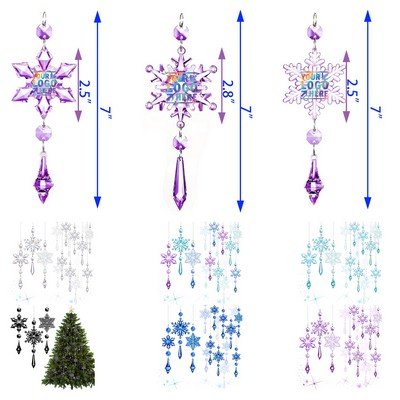 Acrylic Snowflake Christmas Crystal Tree Ornaments