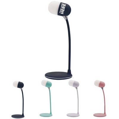 Table Lamp Wireless Speaker Wireless Phone Charger 3-in-1