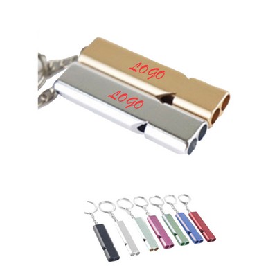Aluminum Alloy Dual-Frequency Survival Whistle, Double Tube Outdoor Emergency Rescue (Free Shipping)