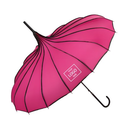 Solid Color Vintage Pagoda Umbrella