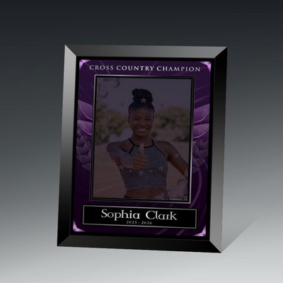 7x10 black glass Frame holds 4x6 photo