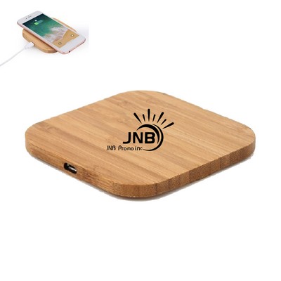 Square Bamboo Wireless Charger
