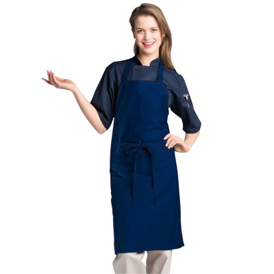 Navy Blue Long Bib Apron