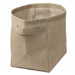 9" Burlap Storage Basket