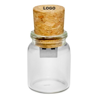 4GB Glass Bottle Shaped USB Flash Drive