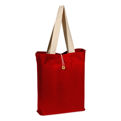 ButtonUp Color Canvas Tote - Blank (15" x 16" x 3")