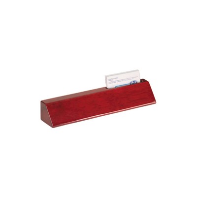 10.5" Rosewood Piano Finish Desk Wedge w/Card Holder