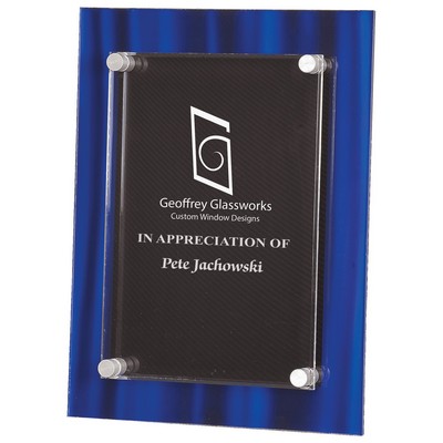 9" x 12" Blue Velvet Stand-Off Acrylic Plaque