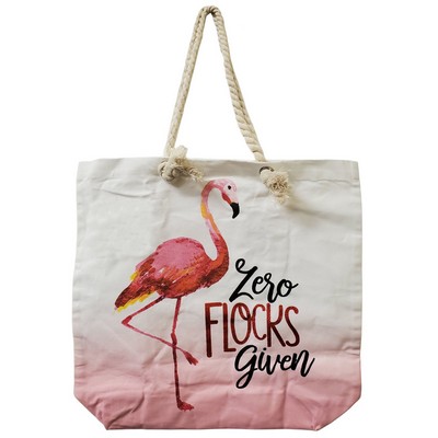 Dyed Cotton Canvas Tote with Natural Manila Rope