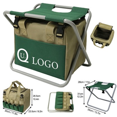 Folding Chair Seat And Garden Storage Tote Bag