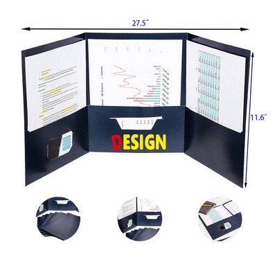 Trifold Folders Business Card Holder