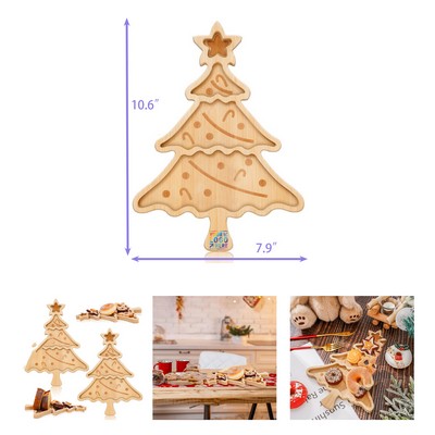 Christmas Tree Star Bamboo Serving Trays