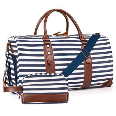 Canvas Weekender Bag With Toiletry Bag(Free Shipping)