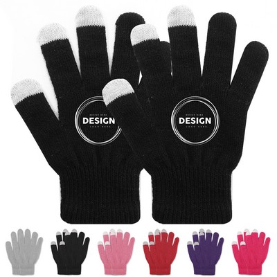 Touchscreen-Ready Winter Gloves for Adults