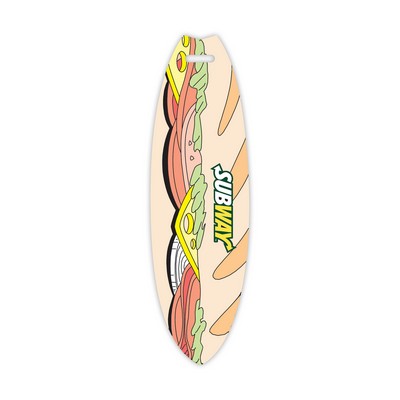 USA Made Waterproof Laminated Event Tag - Surfboard Shape (1.625"x5.5")