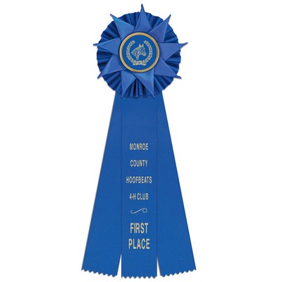 15" Ventnor 3 Streamer Rosette