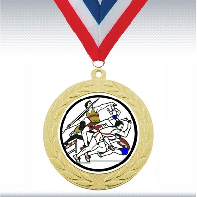 2 3/4" Bright Gold Insert Medal