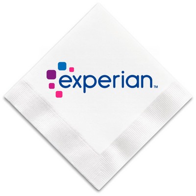 1 Ply White Beverage Napkin, Digital