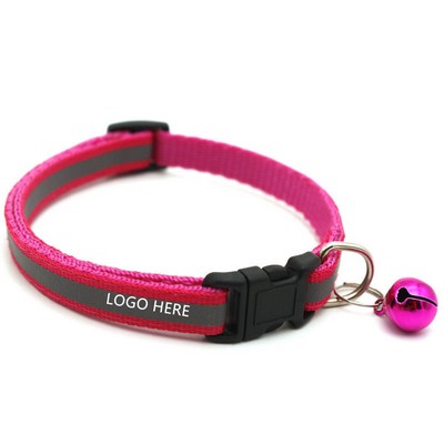 Reflective Pet Dog Collar w/Bell