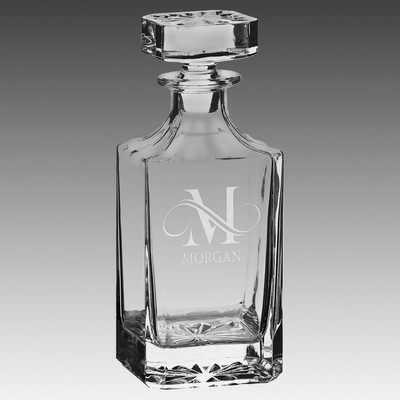 750ml Square Glass Decanter w/Gift Box & Printed Sleeve