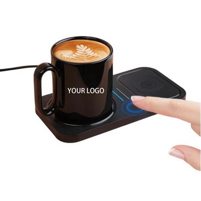 12 Oz Self Heating Coffee Mug With Wireless Charger Base