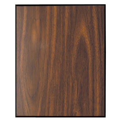 5" x 7" Walnut Finish Plaque with 45 Degree Bevel Black Edge