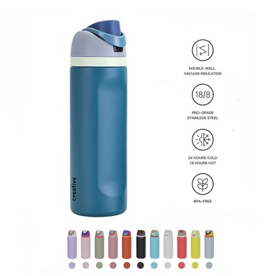 24oz Insulation Water Bottle W/Straw