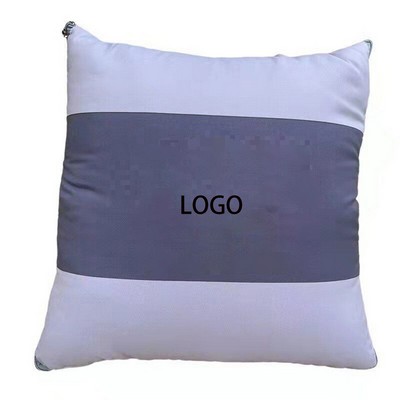 2-In-1 Soft Travel Blanket Throw Pillow