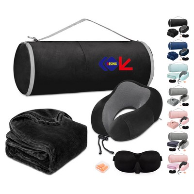 Travel Pillow and Blanket Set