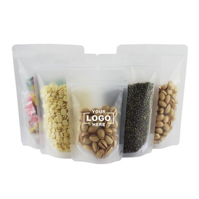 Matte Frosted Clear Zipper Food Bags