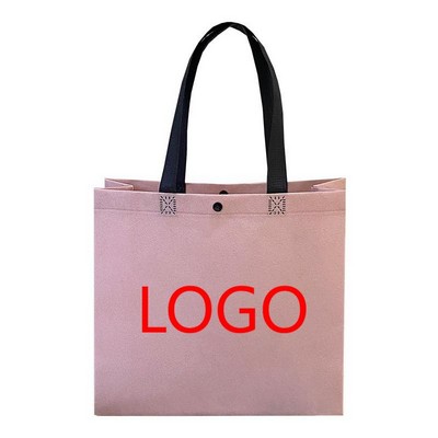 Non-Woven Shopping Totes W/ Snap-Closure