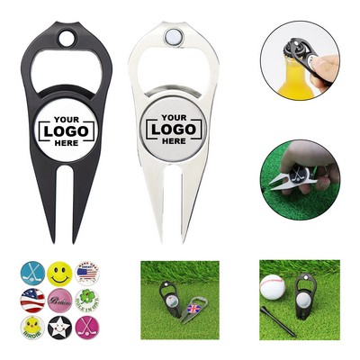 Golf Divot Tool with Bottle Opener