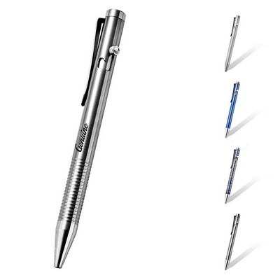 Titanium Alloy Bolt Tactical Pen with Spring Switch