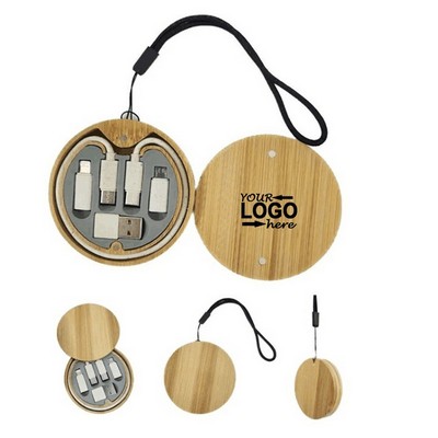 6 in 1 Eco-Friendly Bamboo Charging Cable Kits