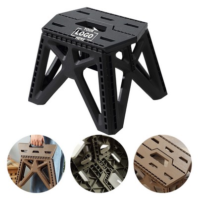 Folding Portable Camping Hiking Stool, Lightweight Collapsable Chair for Travel Outdoor Household