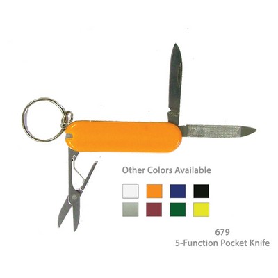 5 Function Pocket Knife Tool With Keychain