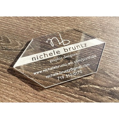 2" x 3.5" - Clear Acrylic Business Cards - Customized Shapes