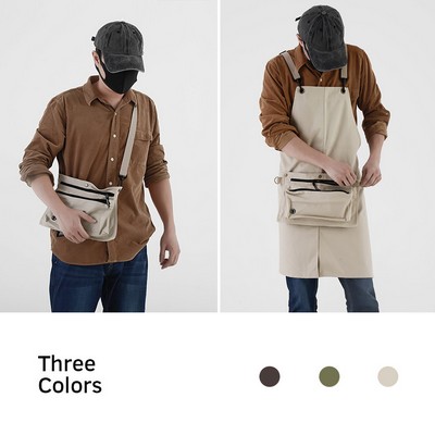 Waterproof Canvas Apron With Waist Bag