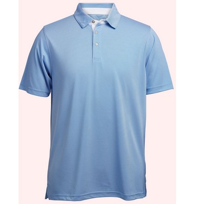 Pebble Beach Men's Diagonal Tonal Texture Polo