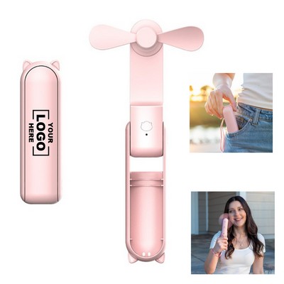 Portable USB Rechargeable Mini Handheld Fan 3-in-1(Free Shipping)