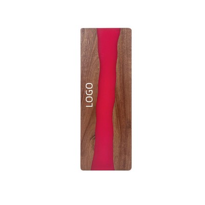 Wood Decorative Cutting Board with Expoxy Red Resin
