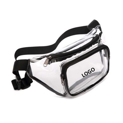 Clear Fanny Pack W/ Front Zipper Pocket