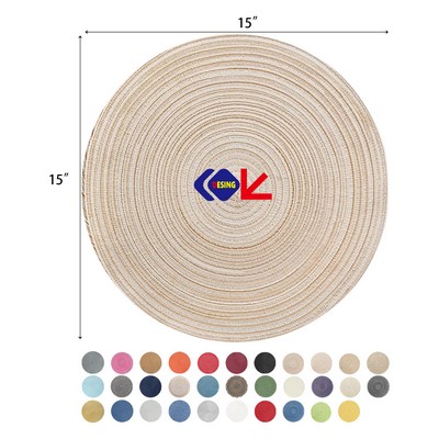 Round Washable Braided Placemats